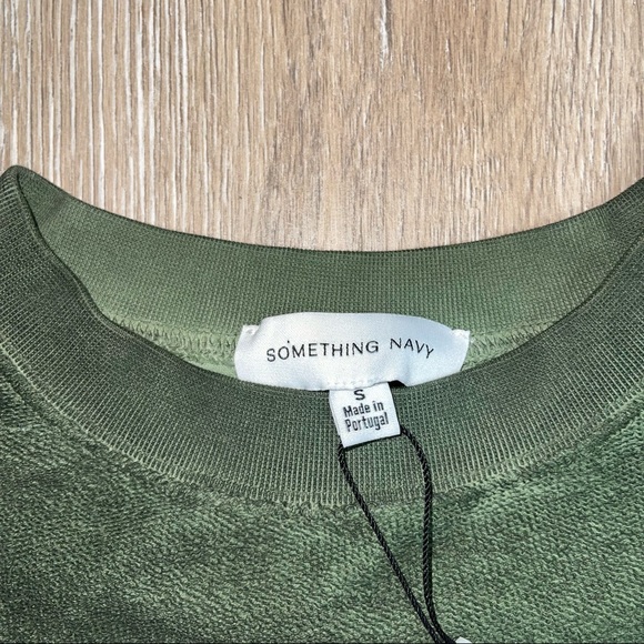 Something Navy Women’s Small Oversized Emerald Green Reversed Jersey Sweatshirt - Picture 5 of 11